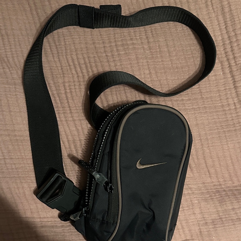 Nike Black Belt Bag with Gray Accents
